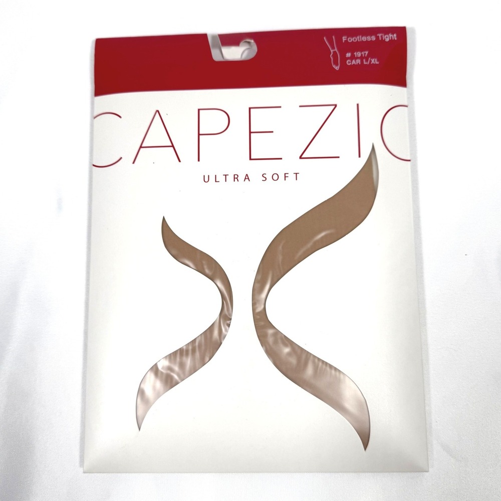 Capezio Footless Tights Womens L/XL Caramel Ultra Soft 1917 Dancewear NIP